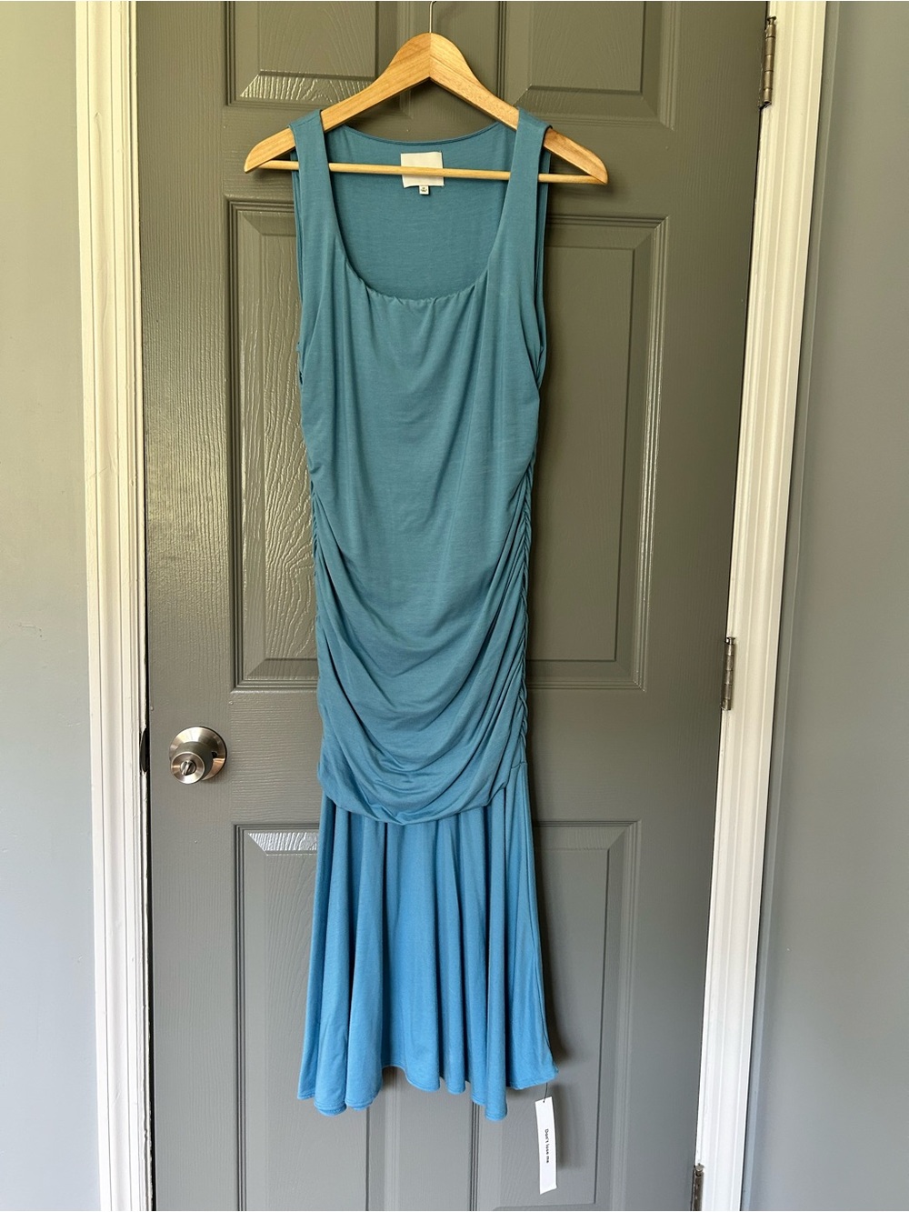 Reformation Kayla Knit Dress in Capri Blue - Picture 7 of 12